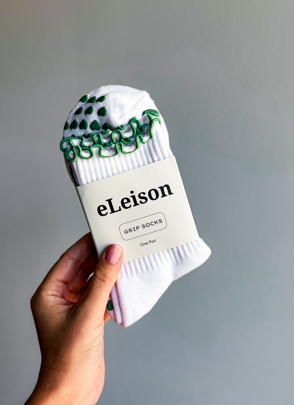 Blessed Embroidered Christian Grip Socks